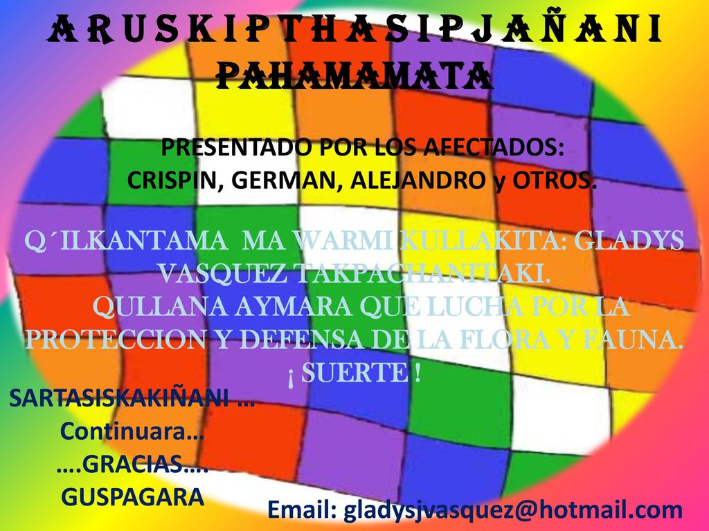 A R U S K I P T H A S I P J A Ñ A N I PAHAMAMATA