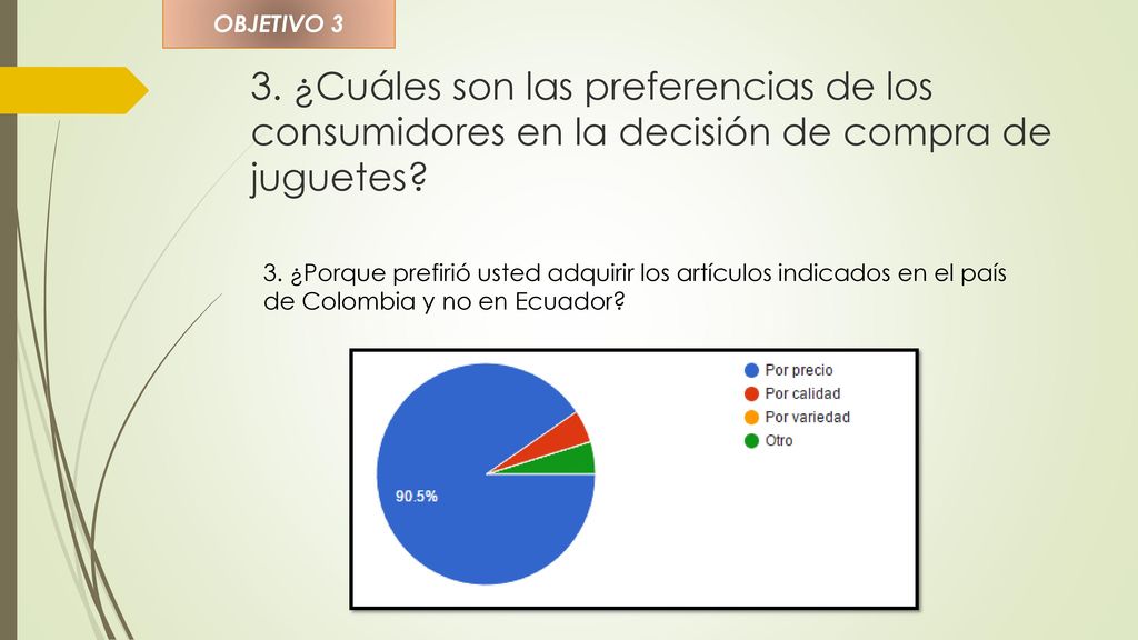 OBJETIVO 3 3. ¿Cuáles son las preferencias de los consumidores en la decisión de compra de juguetes