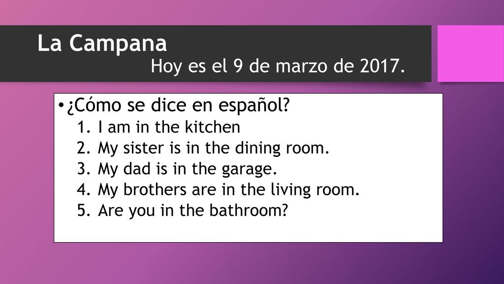 La Campana Hoy es el 9 de marzo de 2017.