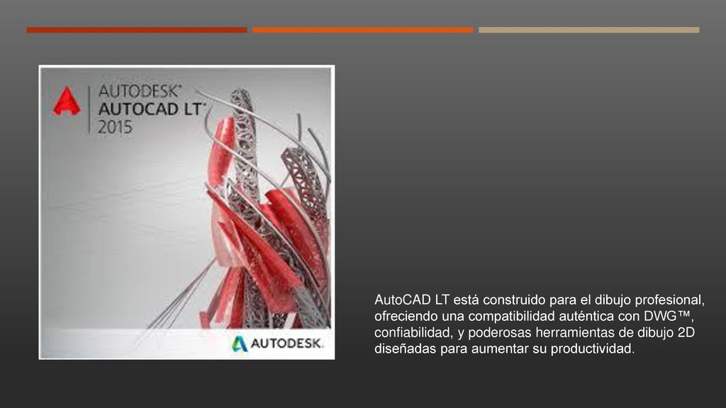 AutoCAD LT está construido para el dibujo profesional, ofreciendo una compatibilidad auténtica con DWG™, confiabilidad, y poderosas herramientas de dibujo 2D diseñadas para aumentar su productividad.