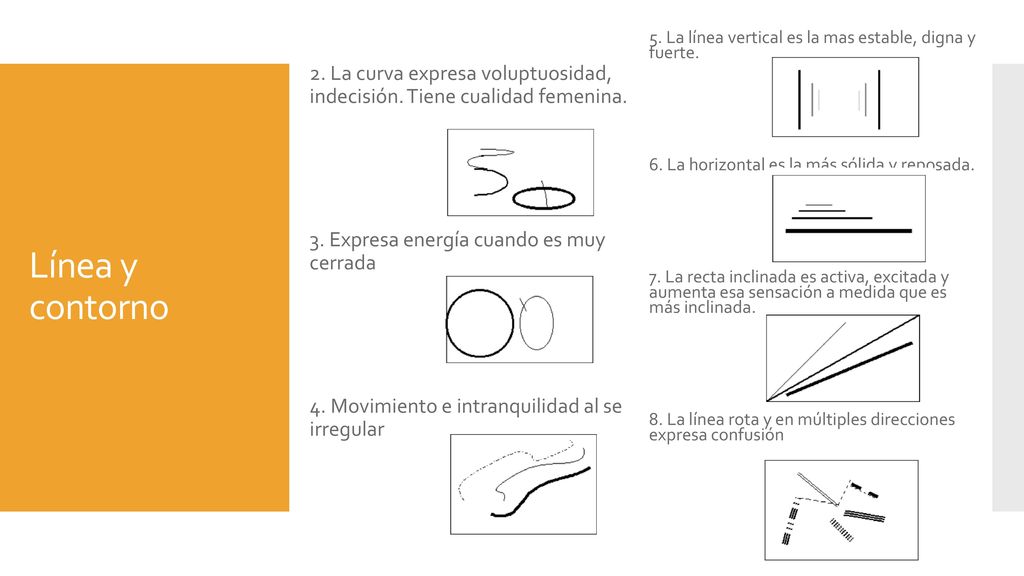 5. La línea vertical es la mas estable, digna y fuerte.