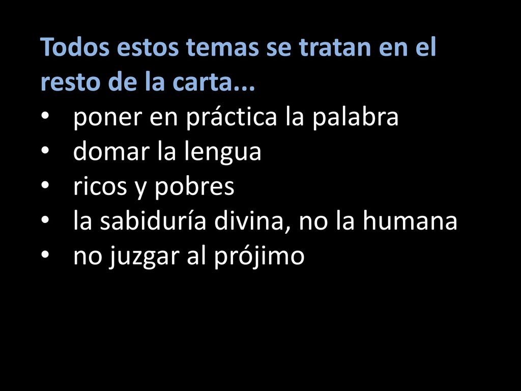 Todos estos temas se tratan en el resto de la carta...