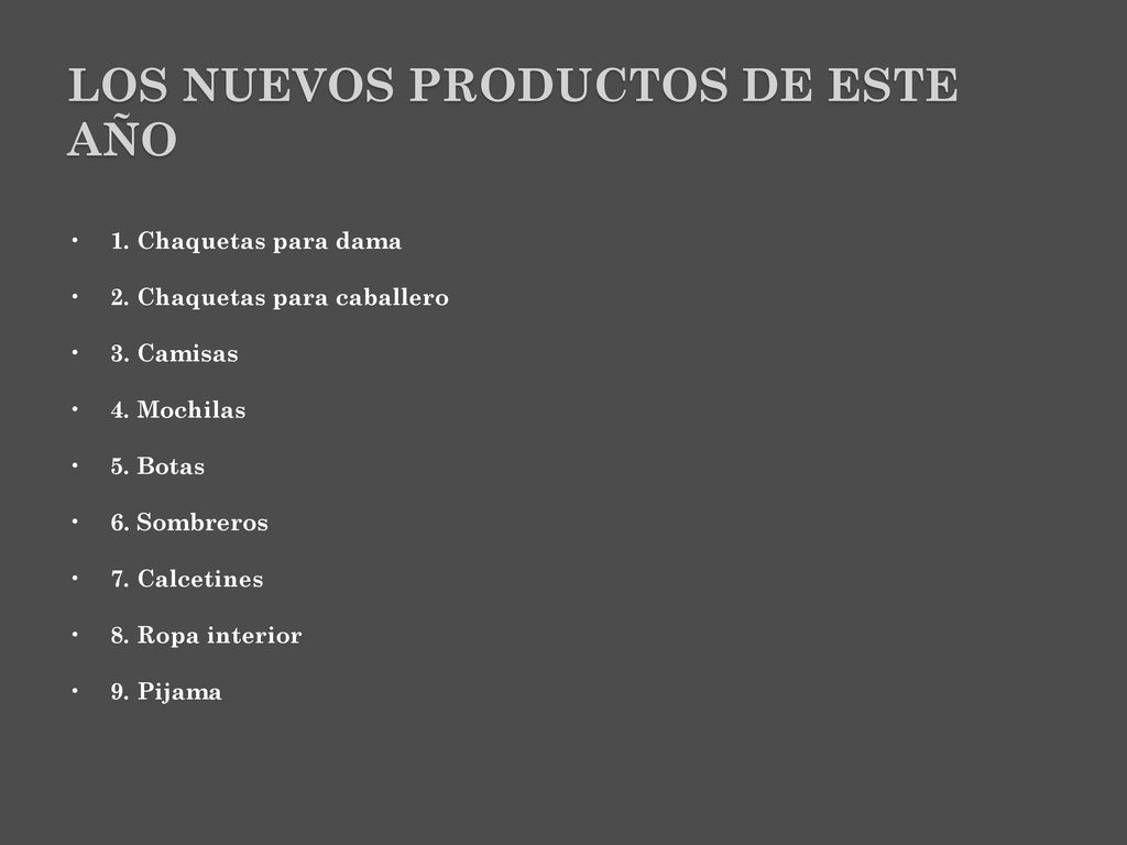 Los nuevos productos de este año