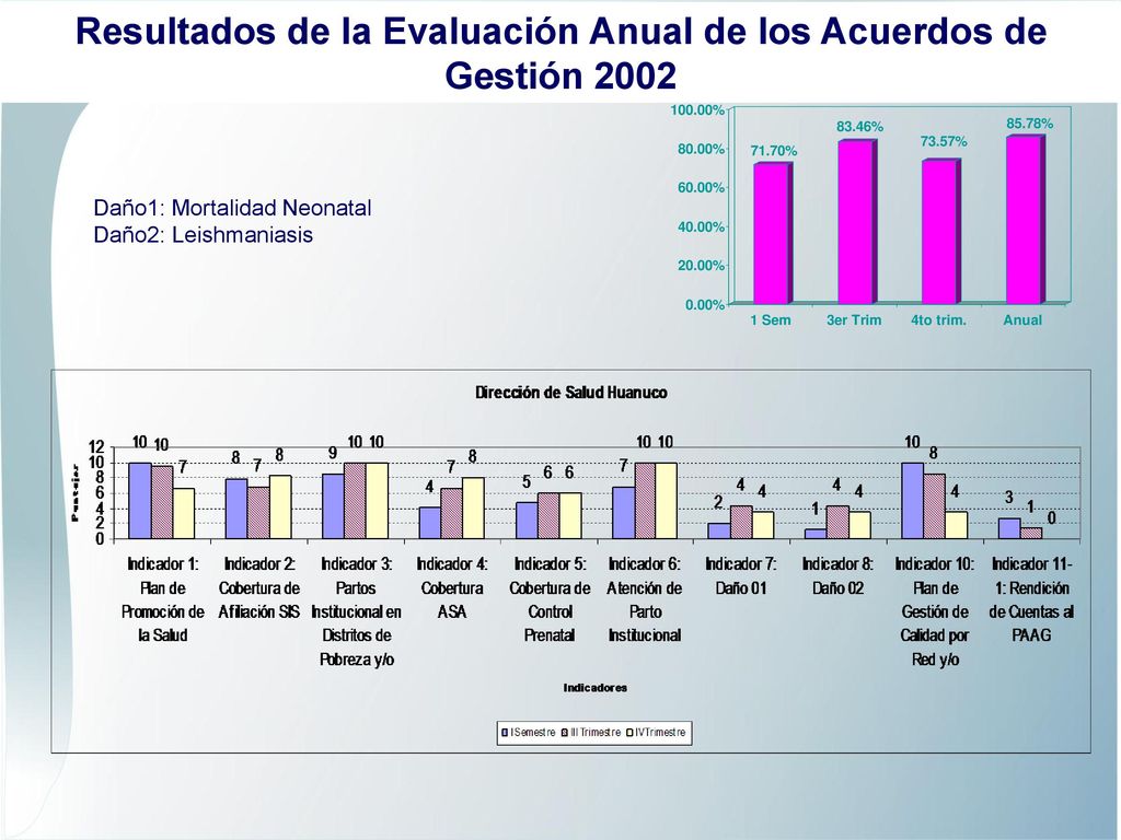 Resultados de la Evaluación Anual de los Acuerdos de Gestión 2002