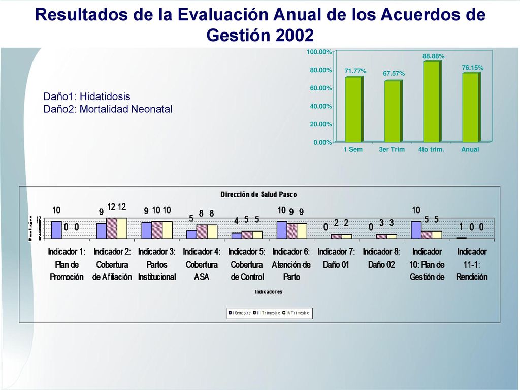 Resultados de la Evaluación Anual de los Acuerdos de Gestión 2002