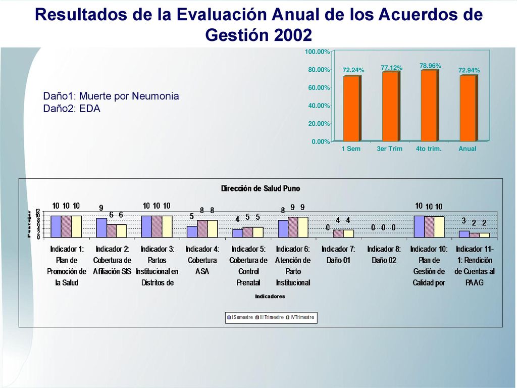 Resultados de la Evaluación Anual de los Acuerdos de Gestión 2002