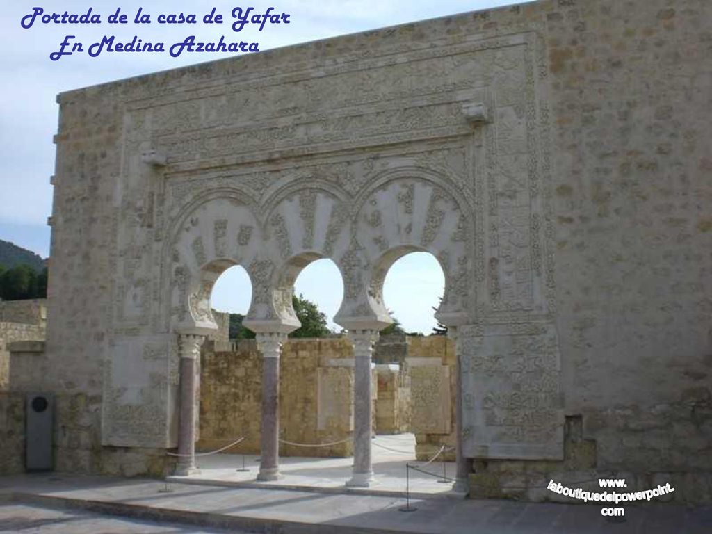 Portada de la casa de Yafar En Medina Azahara