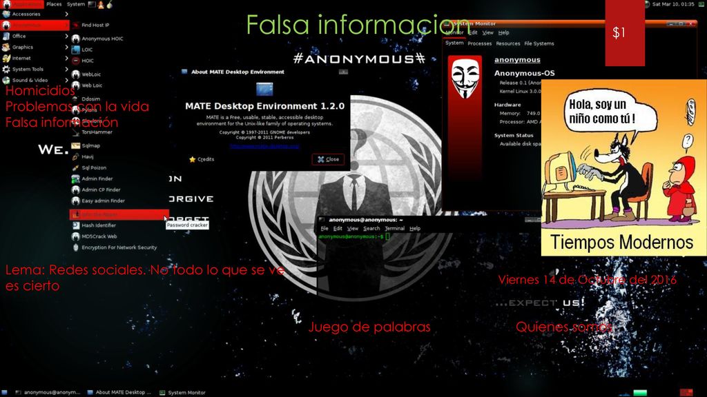 Lema: Redes sociales. No todo lo que se ve es cierto