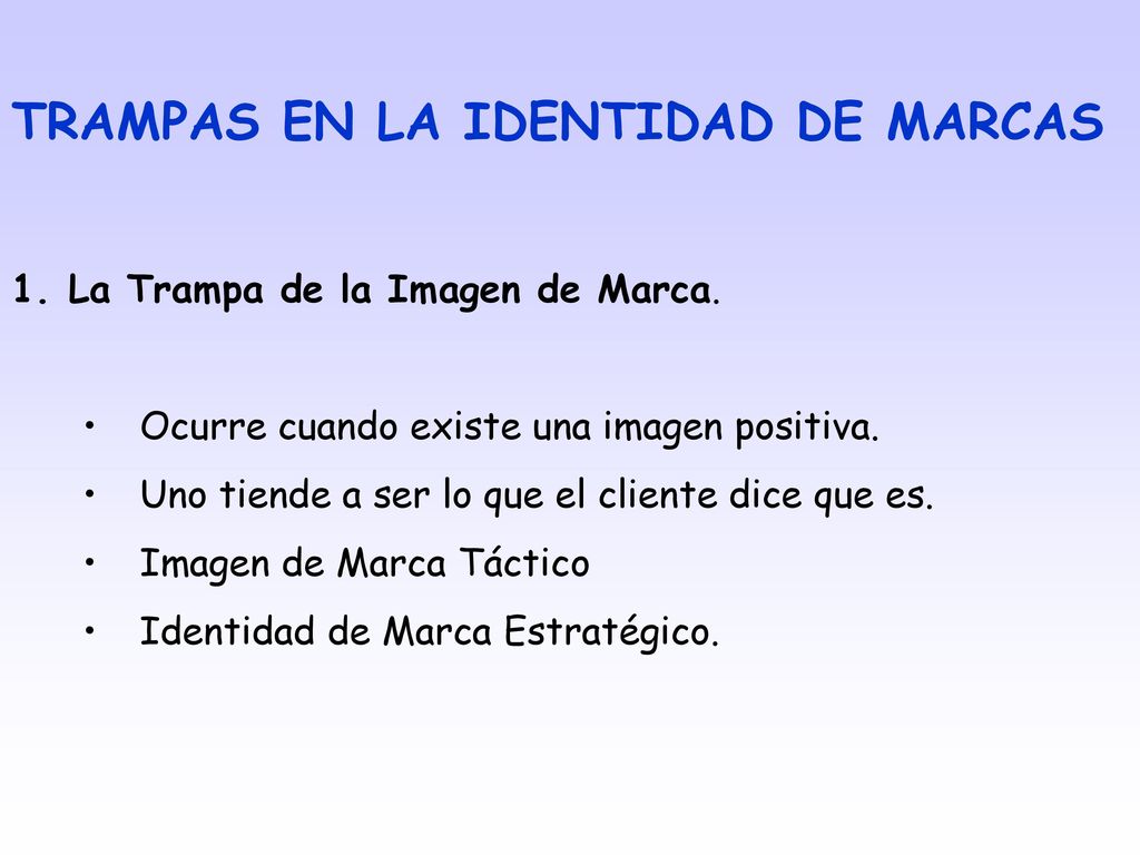 TRAMPAS EN LA IDENTIDAD DE MARCAS