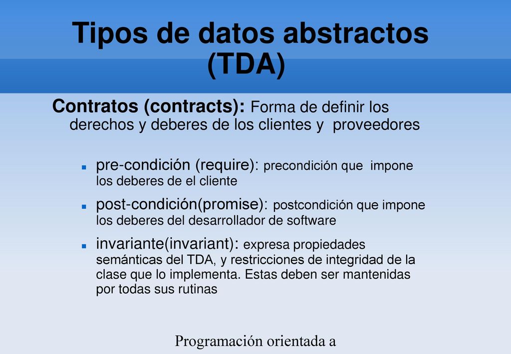 Tipos de datos abstractos (TDA) ‏