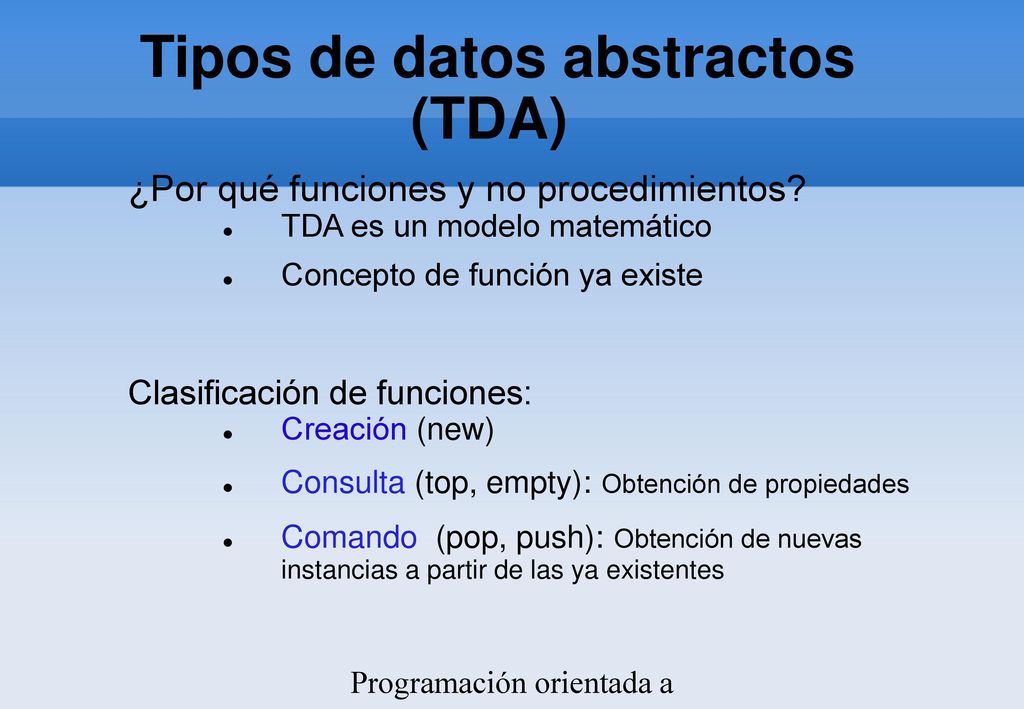 Tipos de datos abstractos (TDA) ‏