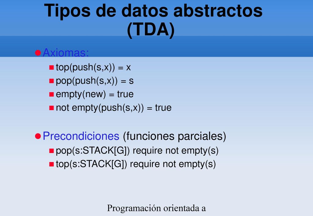 Tipos de datos abstractos (TDA) ‏