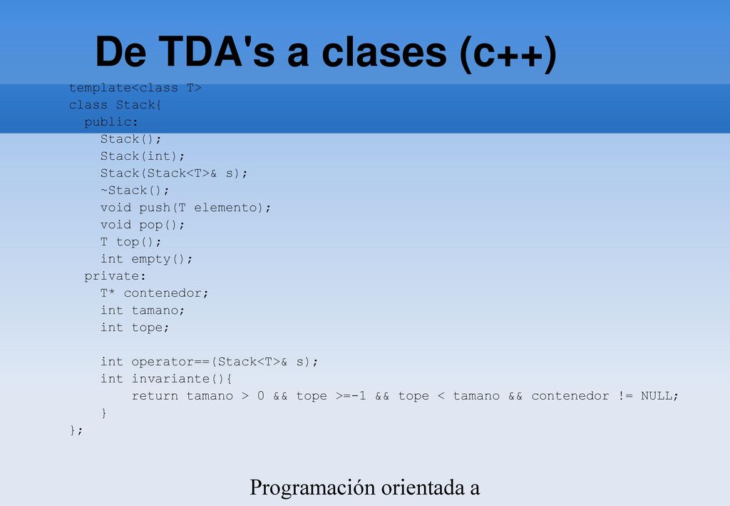 De TDA s a clases ‏(c++) Programación orientada a objetos