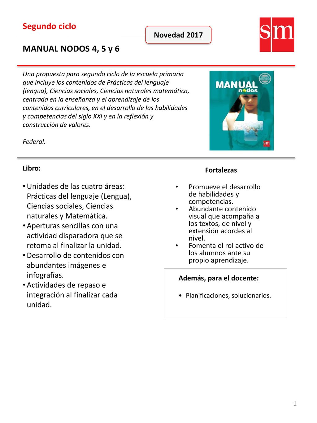 Segundo ciclo MANUAL NODOS 4, 5 y 6 Novedad 2017
