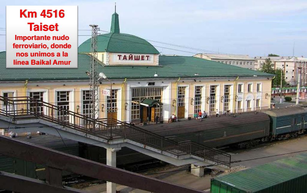 Importante nudo ferroviario, donde nos unimos a la línea Baikal Amur