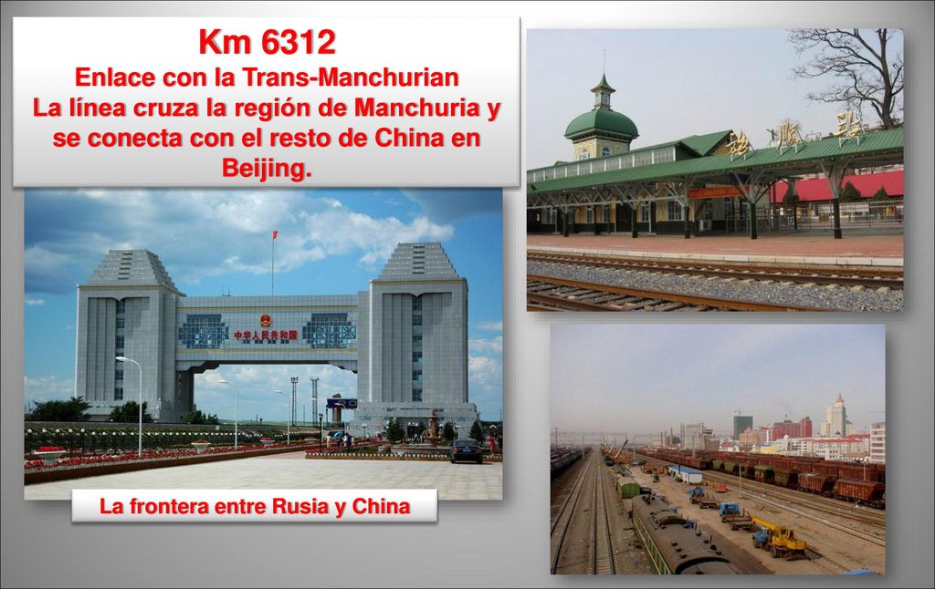 Enlace con la Trans-Manchurian La frontera entre Rusia y China