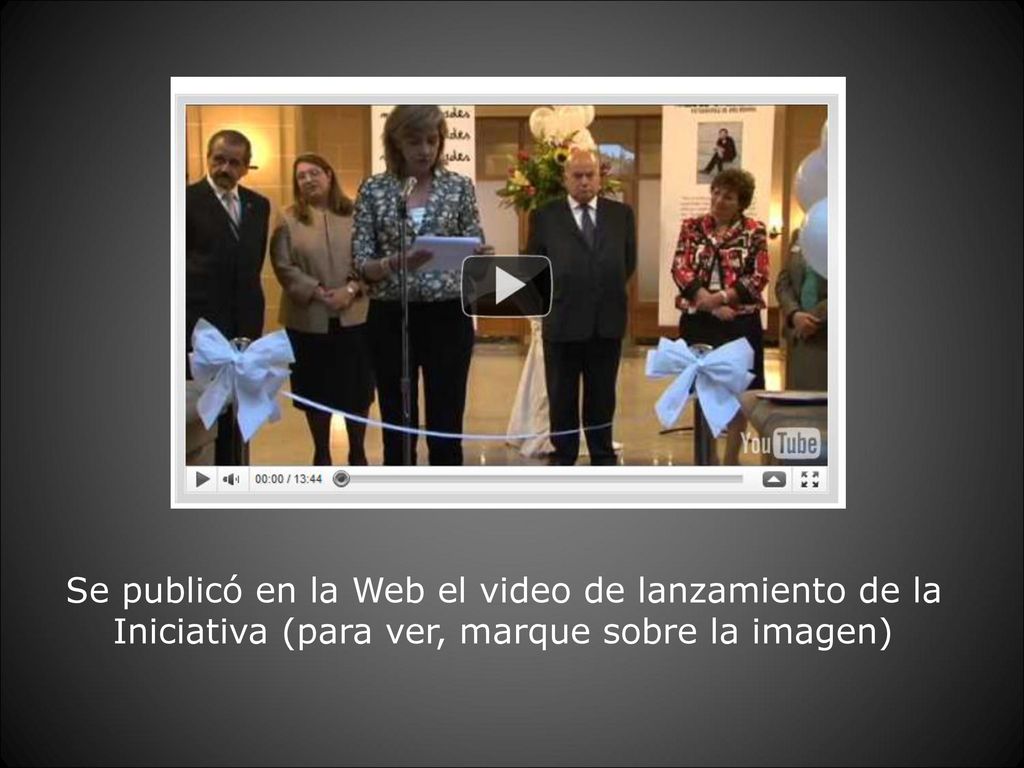 Se publicó en la Web el video de lanzamiento de la Iniciativa (para ver, marque sobre la imagen)