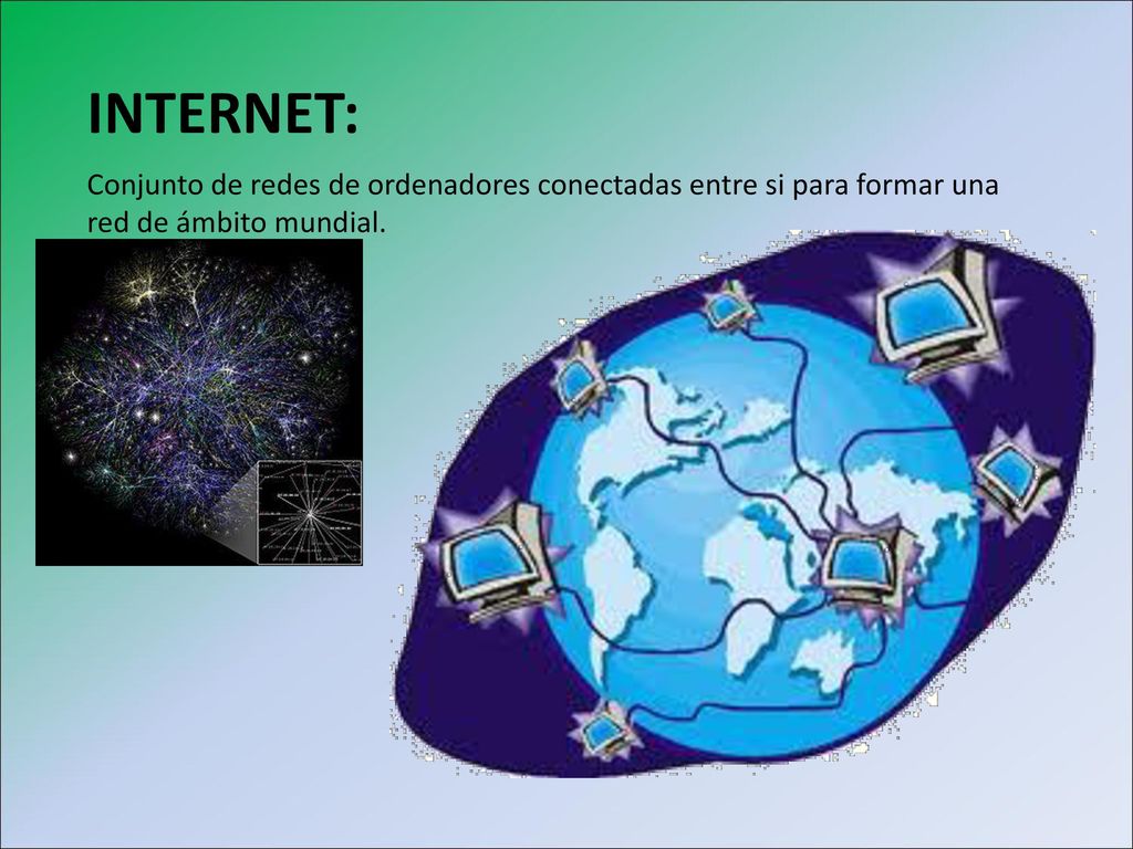 Conjunto de redes de ordenadores conectadas entre si para formar una red de ámbito mundial.