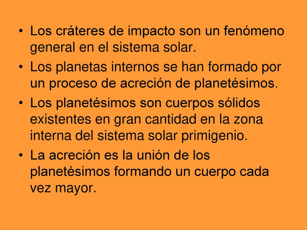 Los cráteres de impacto son un fenómeno general en el sistema solar.