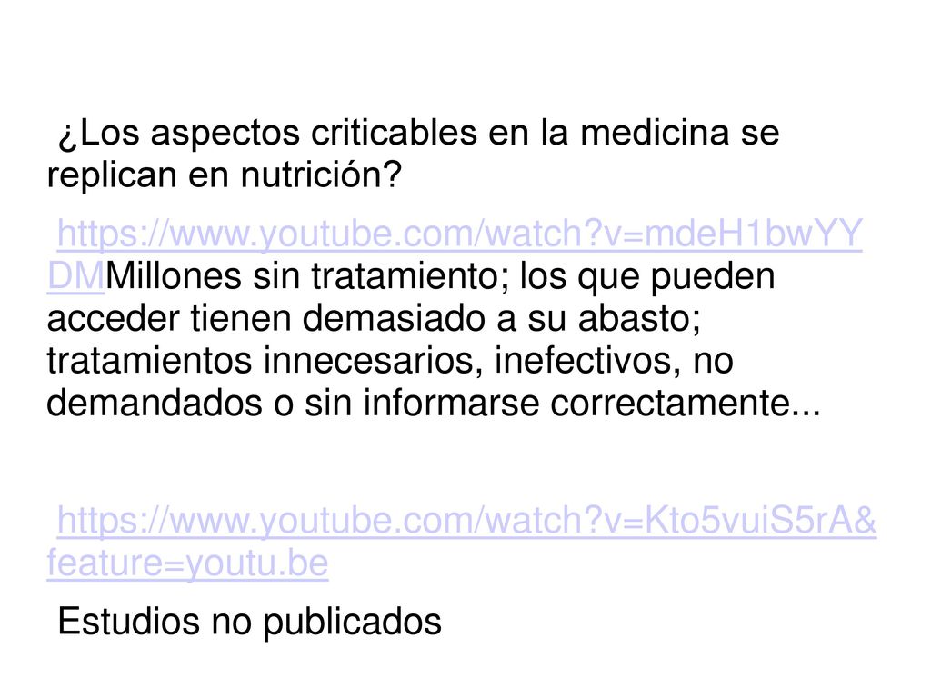 ¿Los aspectos criticables en la medicina se replican en nutrición