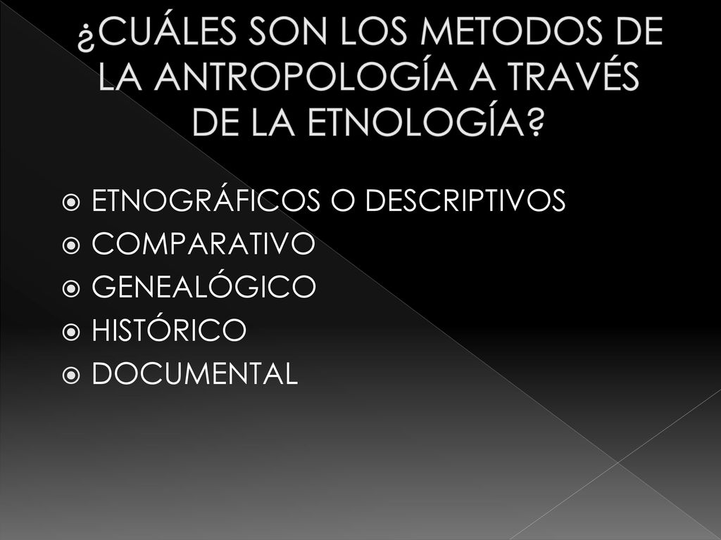 ¿CUÁLES SON LOS METODOS DE LA ANTROPOLOGÍA A TRAVÉS DE LA ETNOLOGÍA