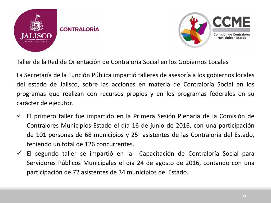 Taller de la Red de Orientación de Contraloría Social en los Gobiernos Locales