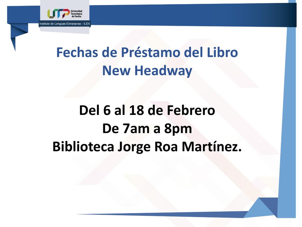 Fechas de Préstamo del Libro Biblioteca Jorge Roa Martínez.