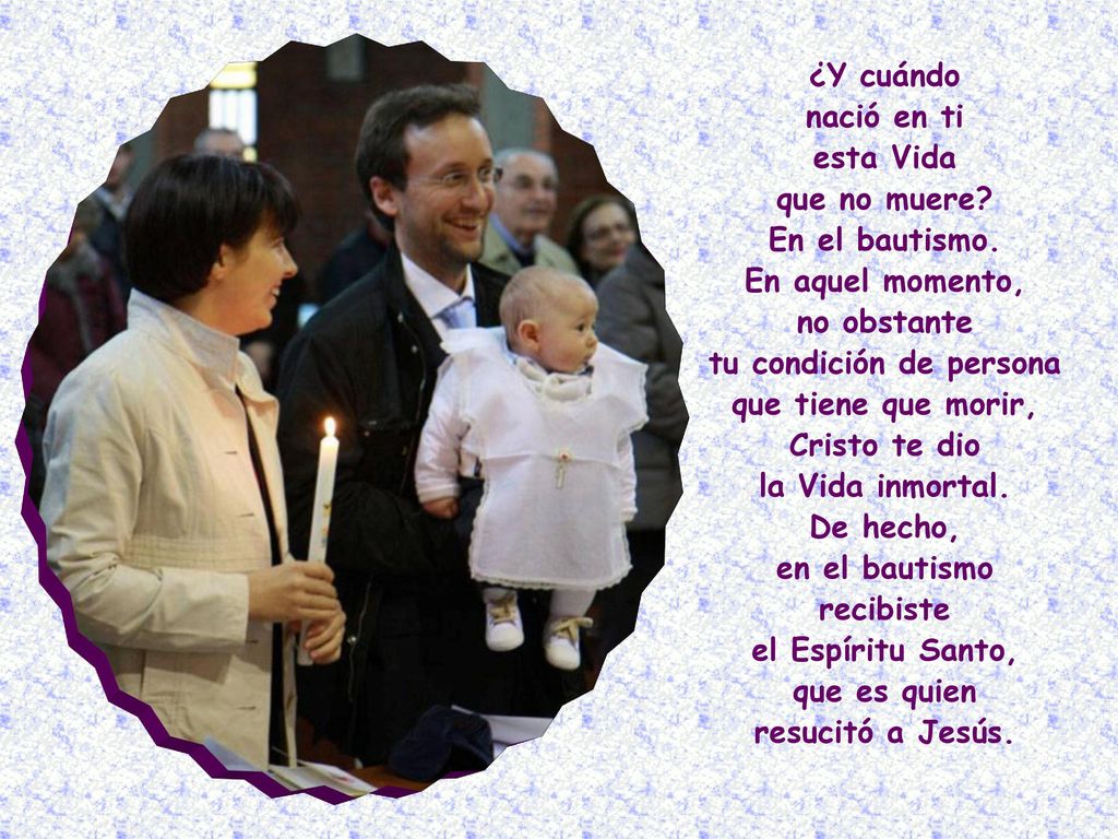 tu condición de persona que tiene que morir, Cristo te dio