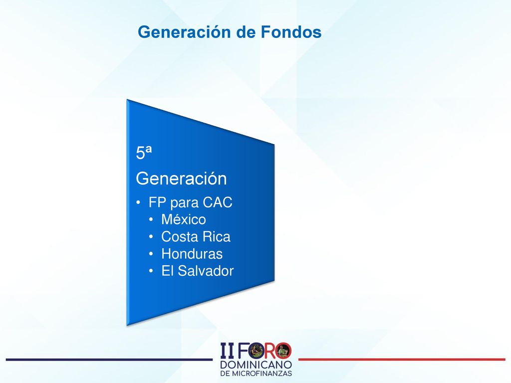 5ª Generación Generación de Fondos FP para CAC México Costa Rica