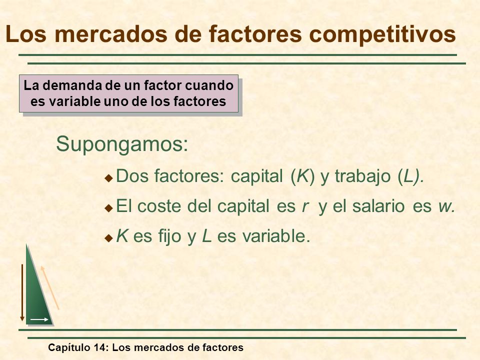 Los mercados de factores competitivos