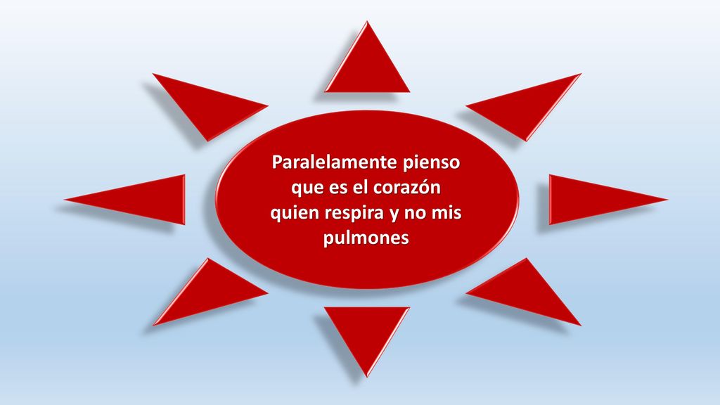 Paralelamente pienso que es el corazón quien respira y no mis pulmones