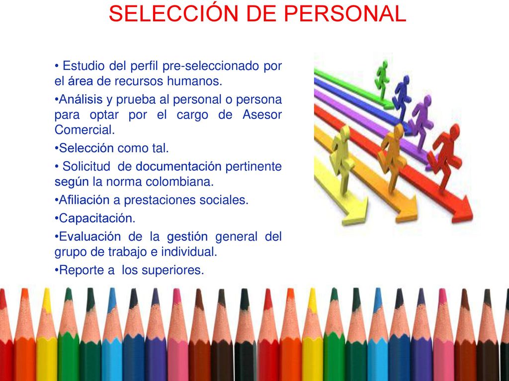 SELECCIÓN DE PERSONAL Estudio del perfil pre-seleccionado por el área de recursos humanos.
