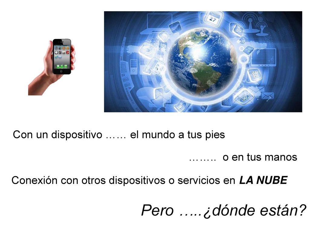 Pero …..¿dónde están Con un dispositivo …… el mundo a tus pies