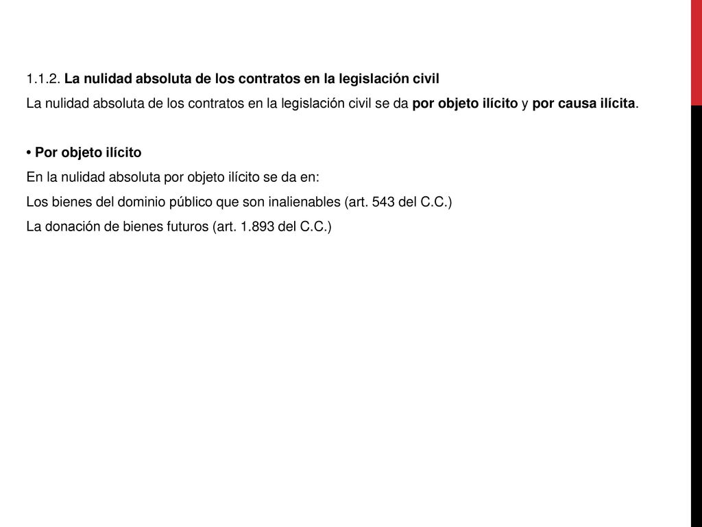 La nulidad absoluta de los contratos en la legislación civil