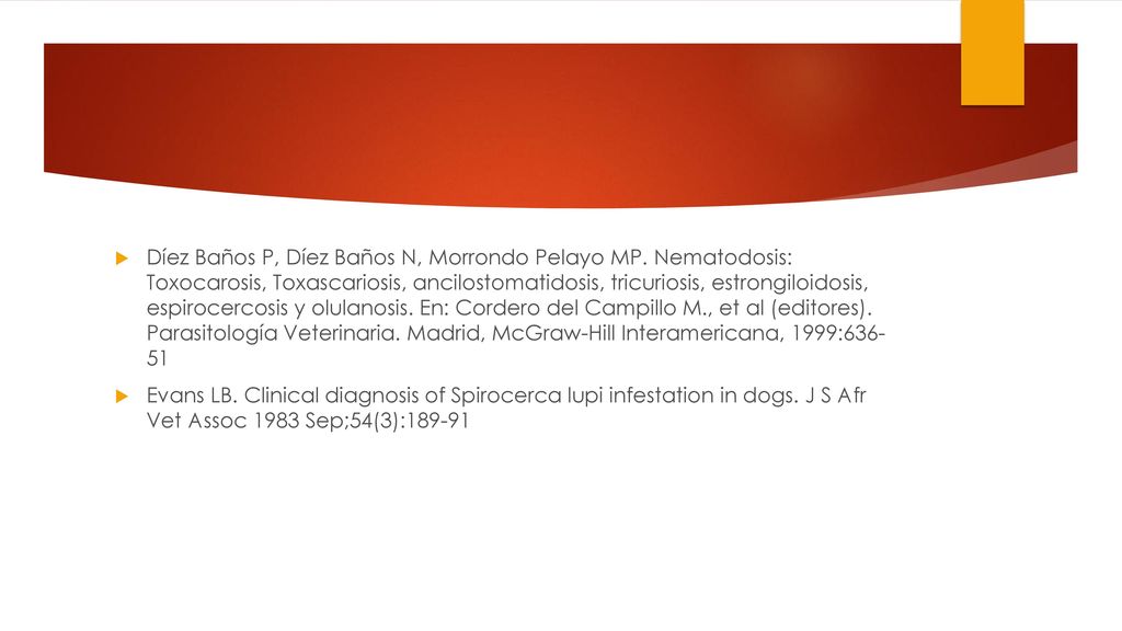 Díez Baños P, Díez Baños N, Morrondo Pelayo MP