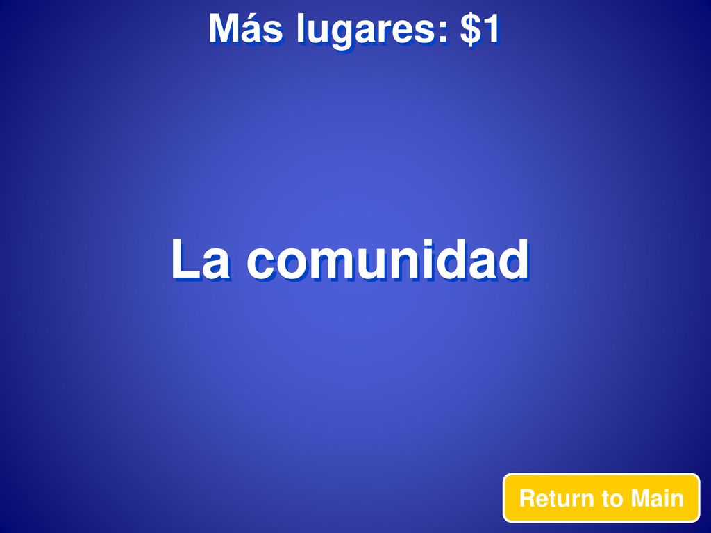 Más lugares: $1 La comunidad Return to Main