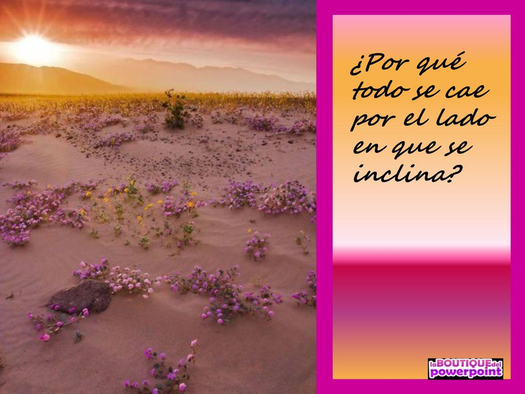 ¿Por qué todo se cae por el lado en que se inclina