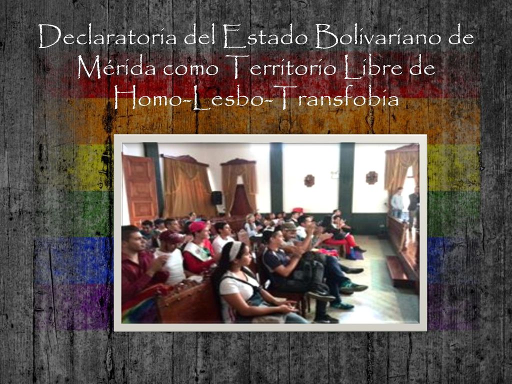 Declaratoria del Estado Bolivariano de Mérida como Territorio Libre de Homo-Lesbo-Transfobia