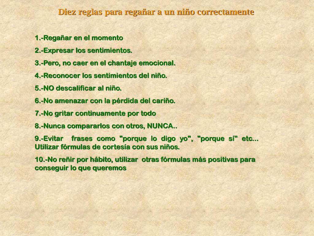 Diez reglas para regañar a un niño correctamente