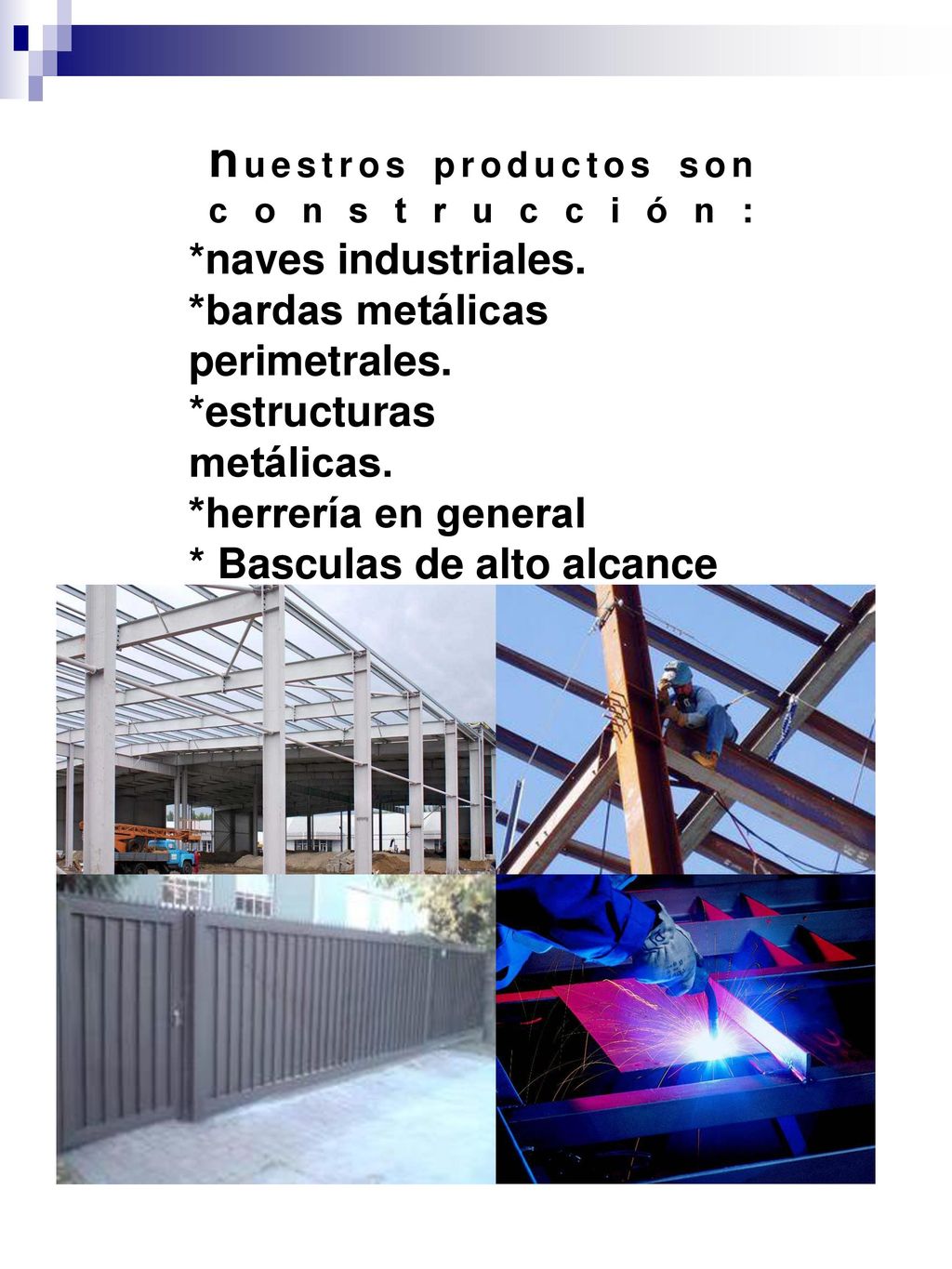 nuestros productos son construcción: