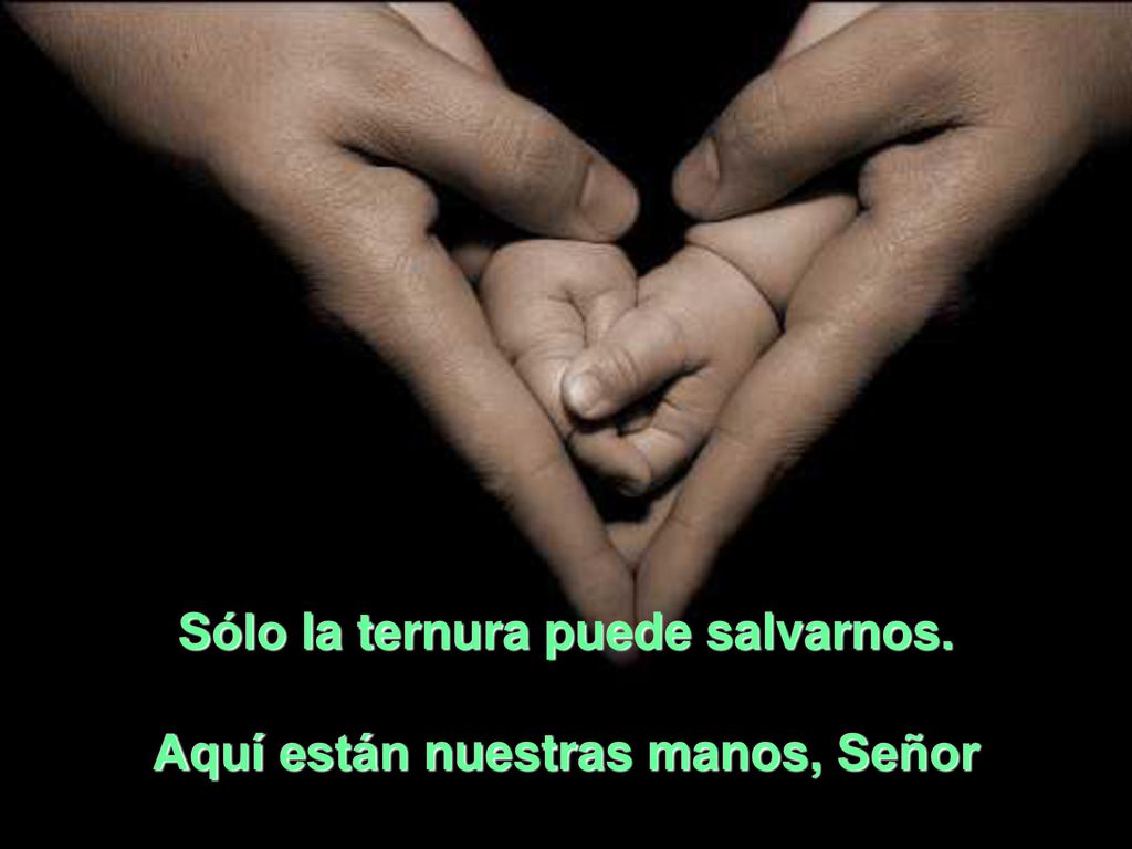 Sólo la ternura puede salvarnos. Aquí están nuestras manos, Señor
