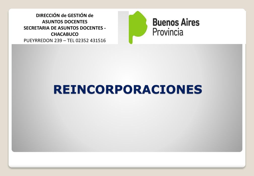 DIRECCIÓN de GESTIÓN de SECRETARIA DE ASUNTOS DOCENTES - CHACABUCO