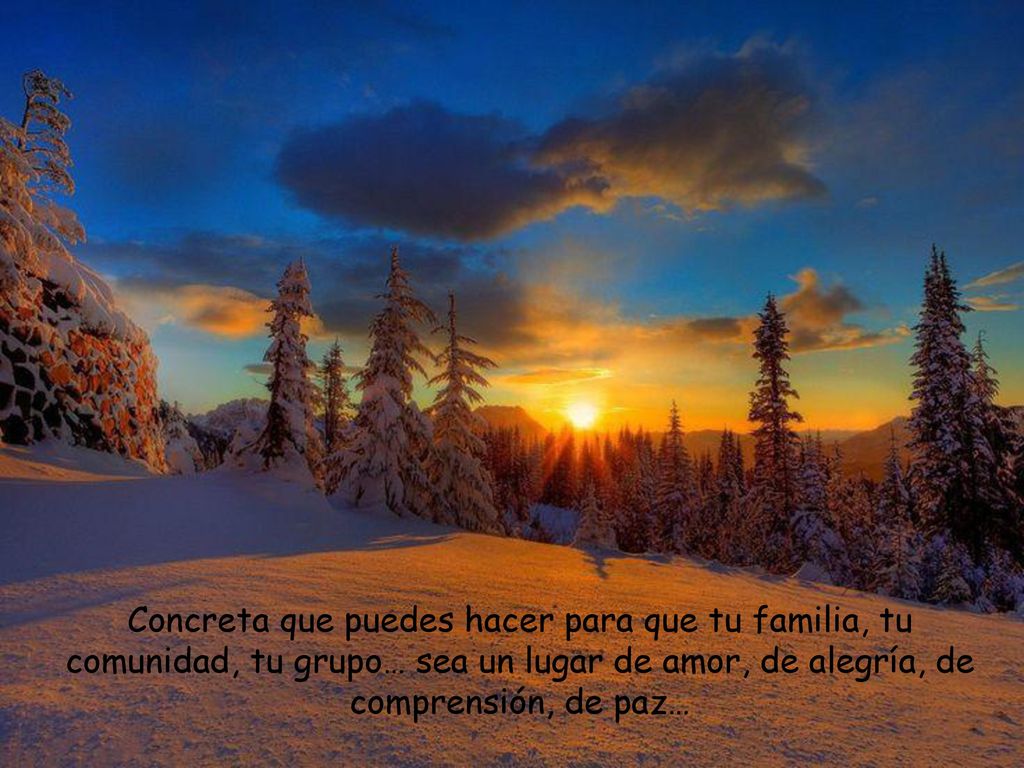 Concreta que puedes hacer para que tu familia, tu comunidad, tu grupo… sea un lugar de amor, de alegría, de comprensión, de paz…