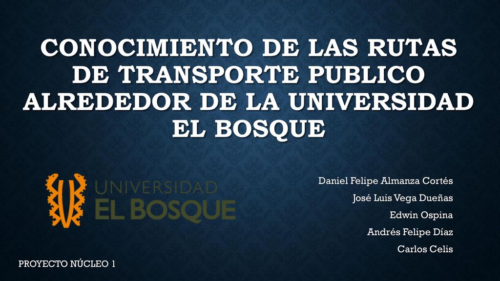 Conocimiento de las rutas de transporte publico alrededor de la universidad el bosque