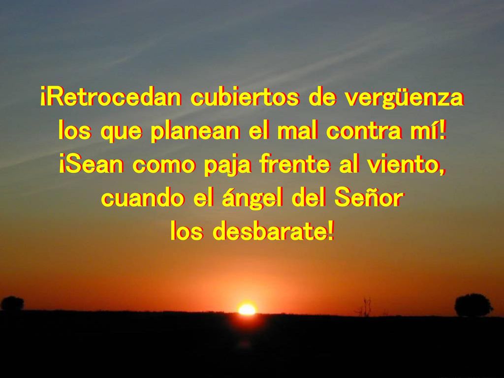 ¡Retrocedan cubiertos de vergüenza los que planean el mal contra mí!