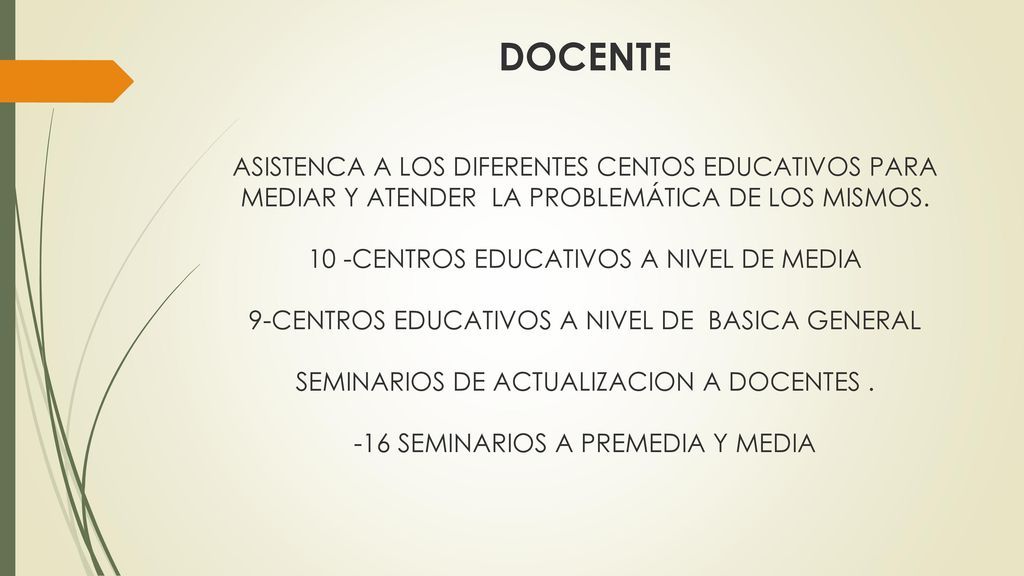 DOCENTE ASISTENCA A LOS DIFERENTES CENTOS EDUCATIVOS PARA MEDIAR Y ATENDER LA PROBLEMÁTICA DE LOS MISMOS.