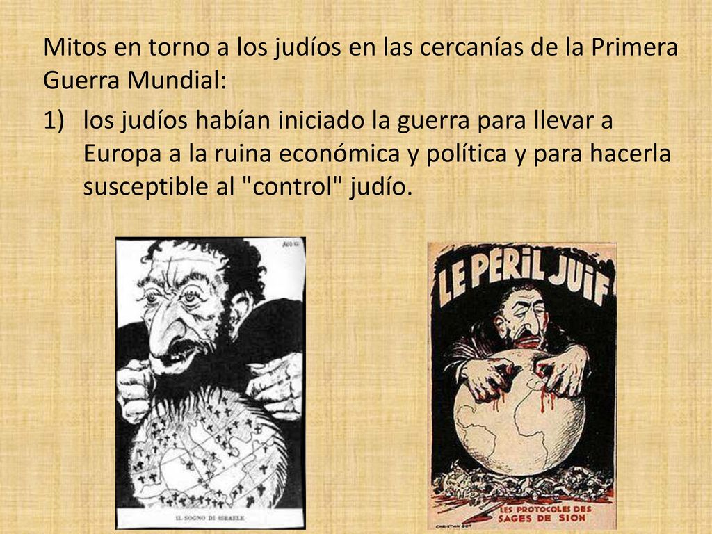 Mitos en torno a los judíos en las cercanías de la Primera Guerra Mundial: