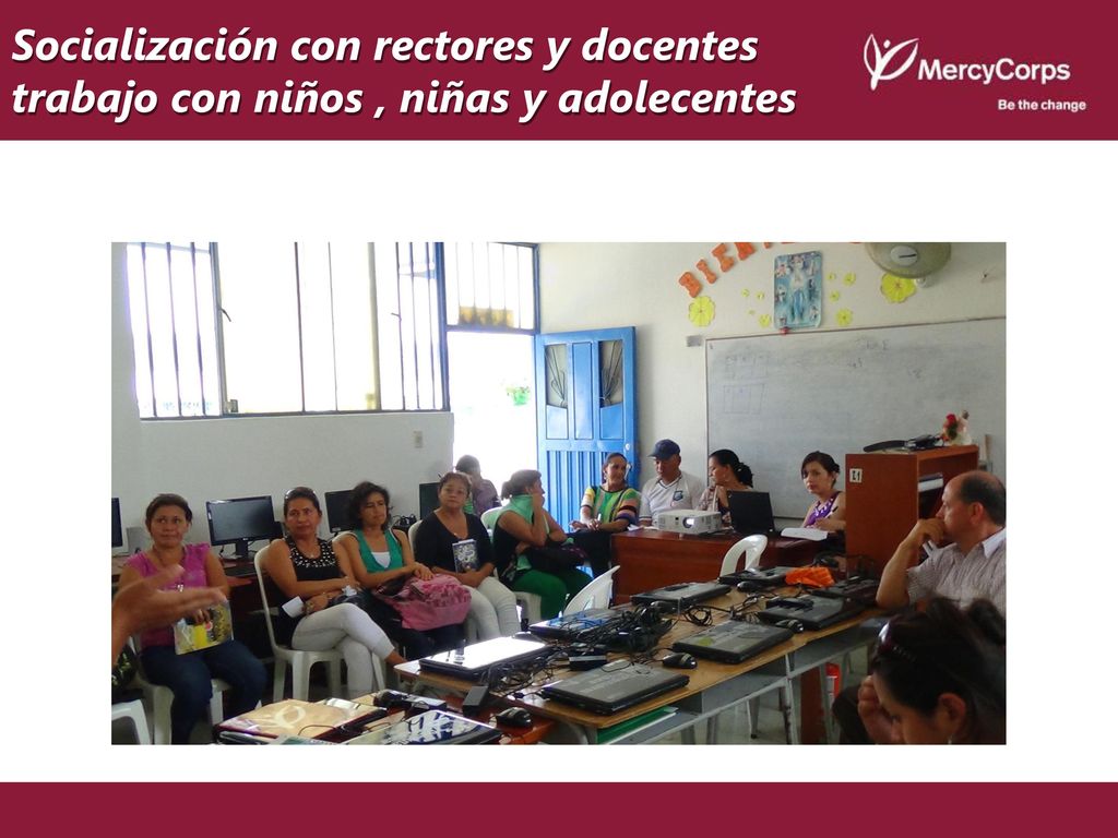 Socialización con rectores y docentes trabajo con niños , niñas y adolecentes