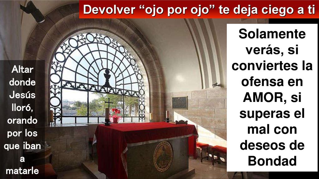 Devolver ojo por ojo te deja ciego a ti