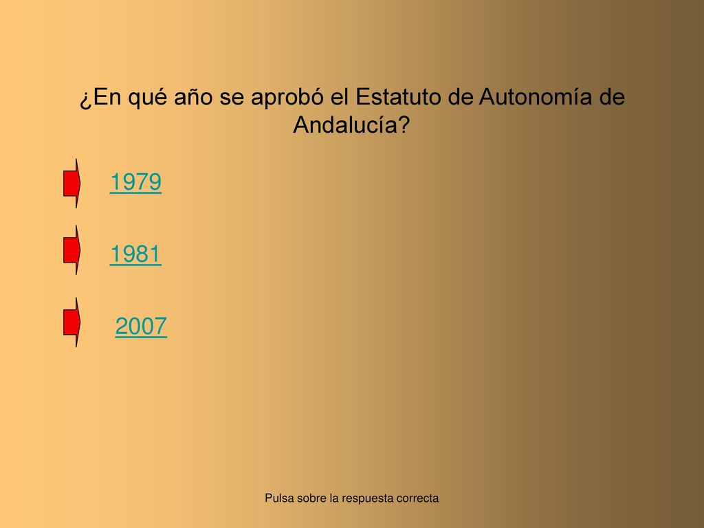 ¿En qué año se aprobó el Estatuto de Autonomía de Andalucía